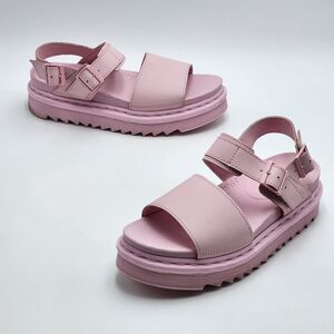 Dr. Martens Voss Mono Pink Hydro Leather Strap Sandals Size 9